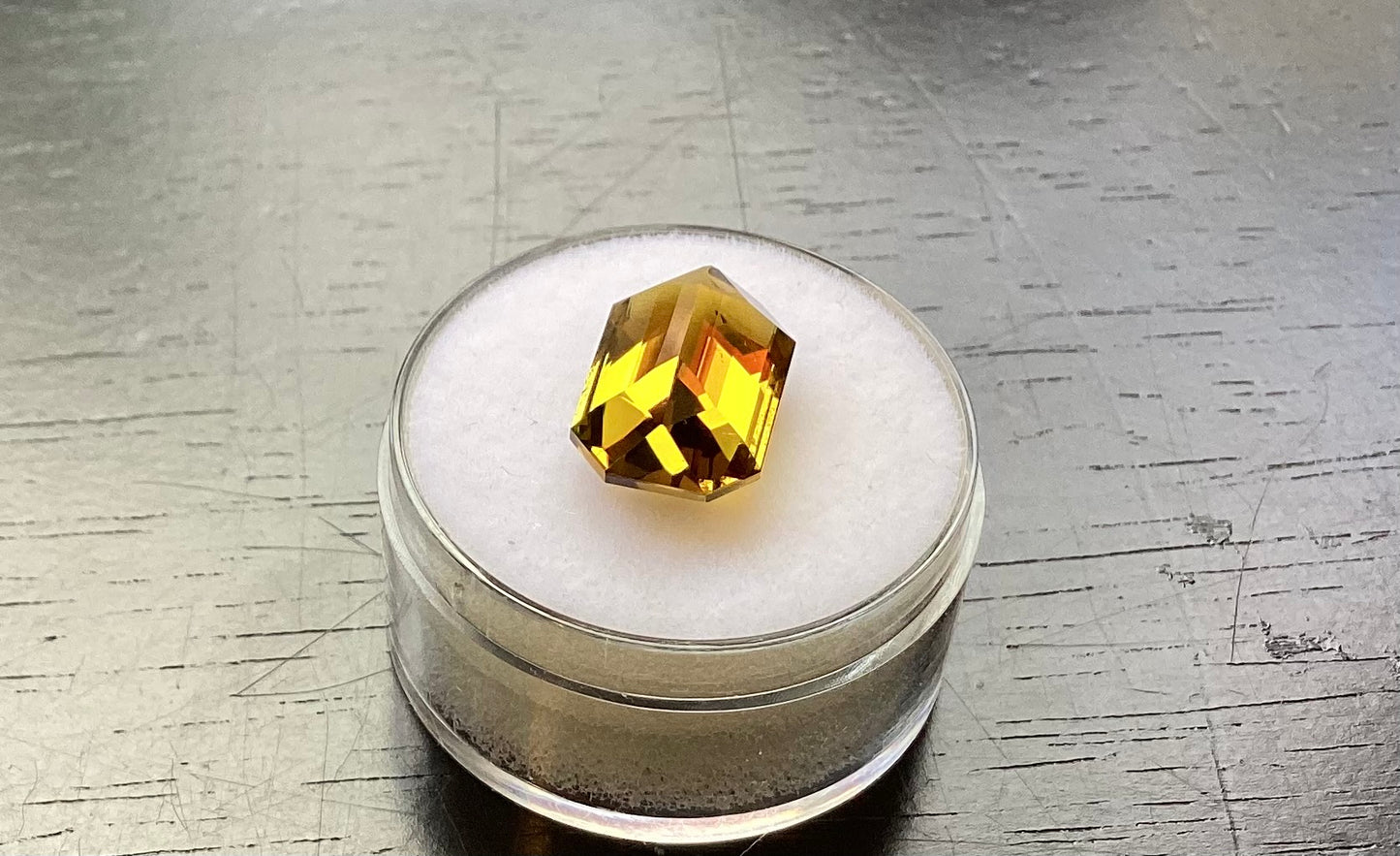 Sphene, Golden Emerald Cut, 7.13 cts.