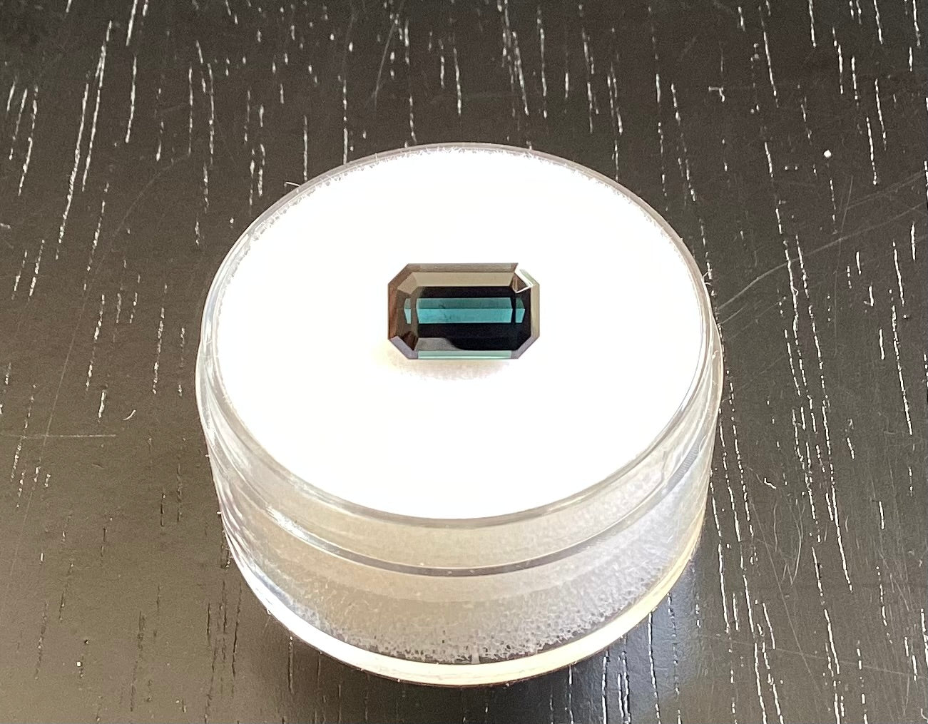 Indicolite Tourmaline, Dark Blue Emerald Cut, 1.66 cts.