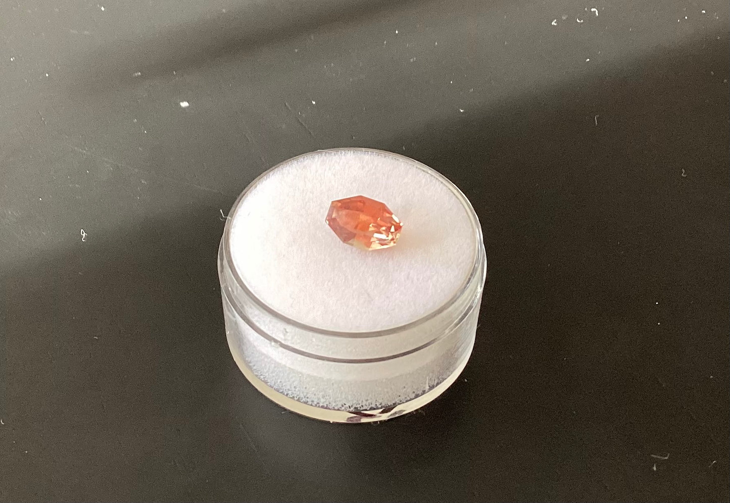 Oregon Sunstone, Red Diamond Stepped Cut, 1.30 cts.