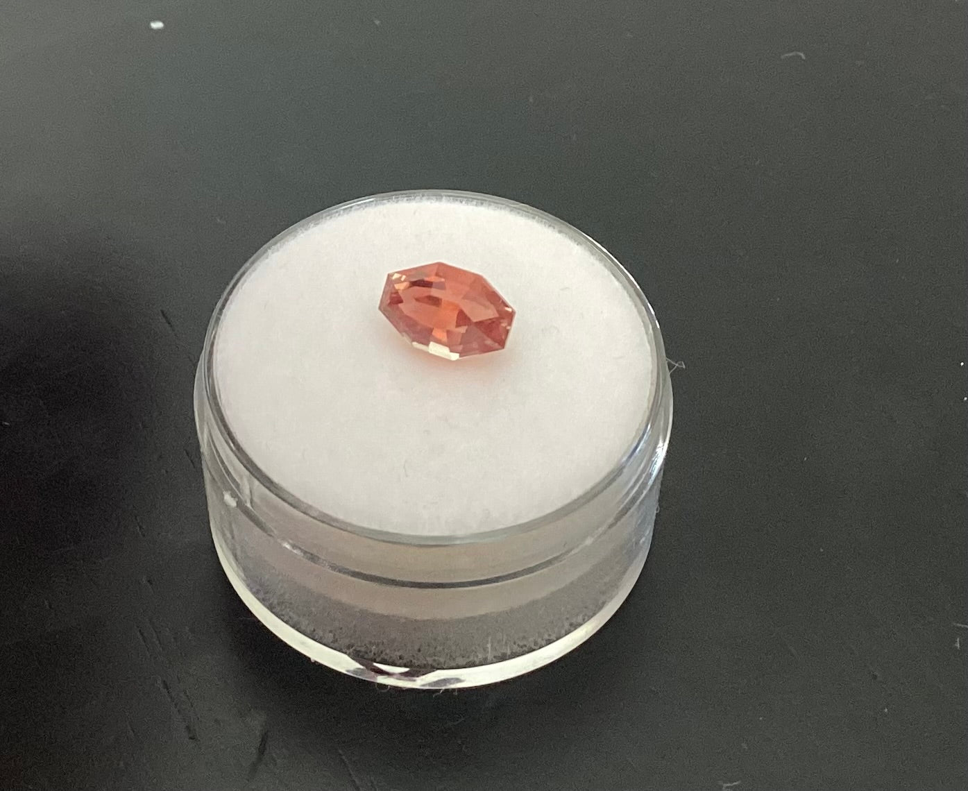 Oregon Sunstone, Red Diamond Stepped Cut, 1.30 cts.