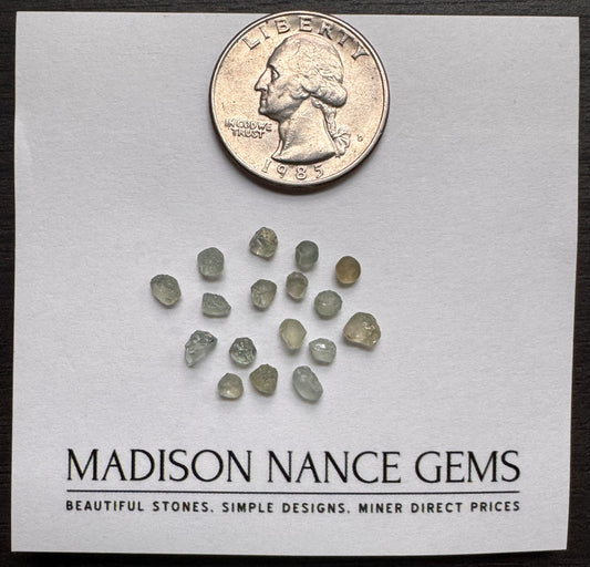 Montana Sapphires, Facet Grade Rough, 6.34 cts.