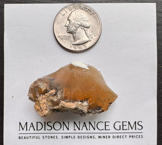 Oregon Fire Opal, Orange Facet Grade Rough, 96.20 cts.