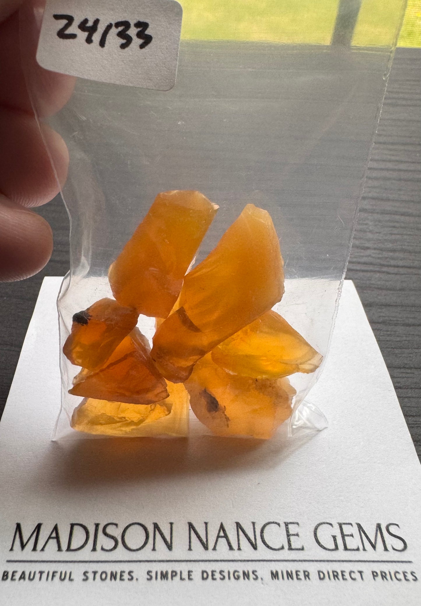 Oregon Fire Opal, Yellow Facet Grade Rough Parcel, 91.31 cts.