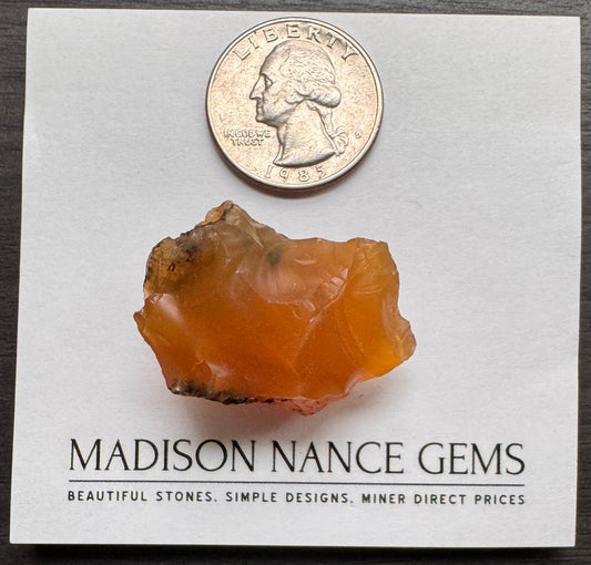 Oregon Fire Opal, Orange Facet Grade Rough, 73.48 cts.
