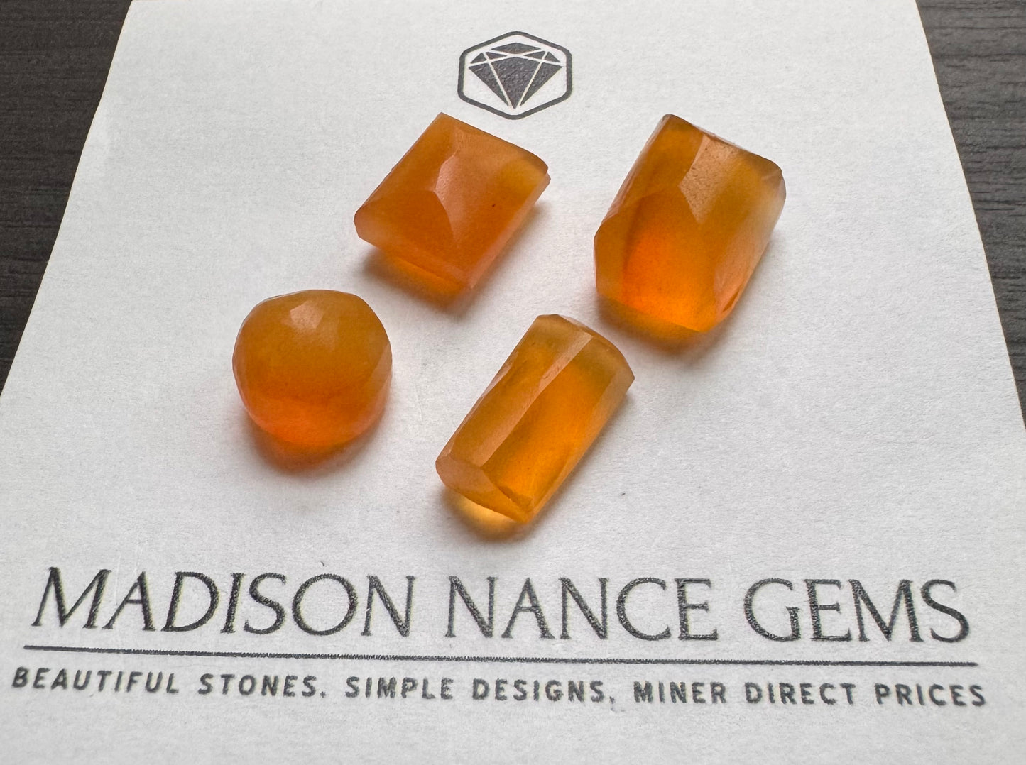Oregon Fire Opal, Yellow Facet Grade Preforms, 37.33 cts.