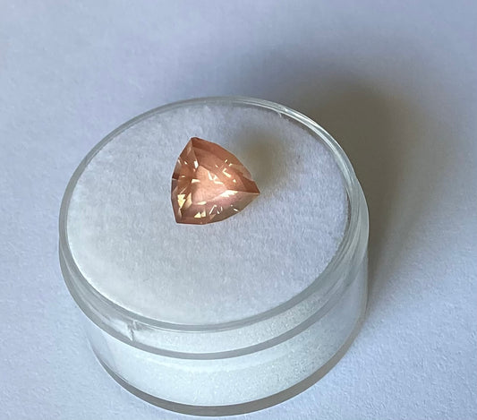 Oregon Sunstone, Padparadscha Schiller Trillion Cut, 1.93 cts.