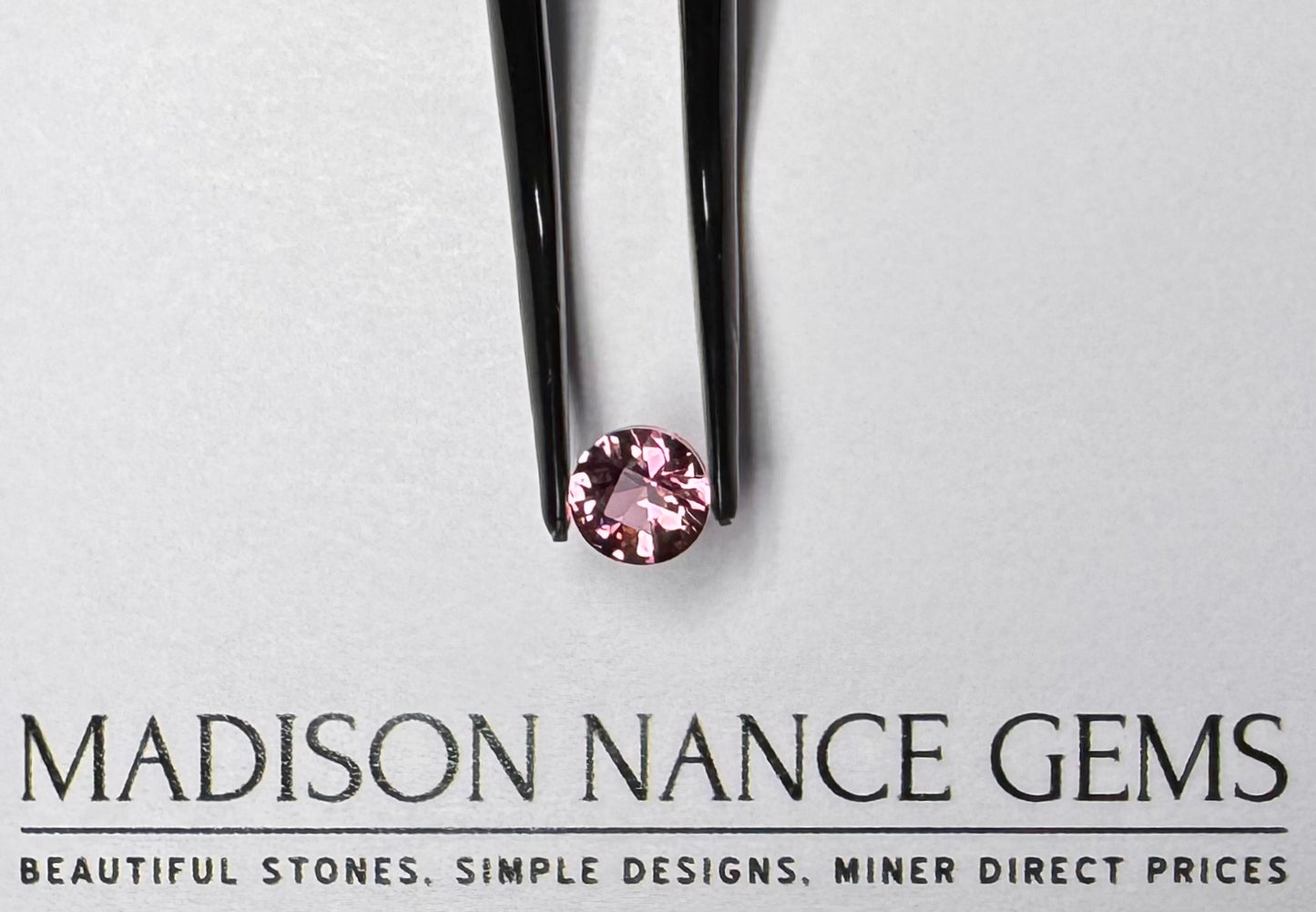 Tourmaline, Pink Round Brilliant, 1.08 cts.