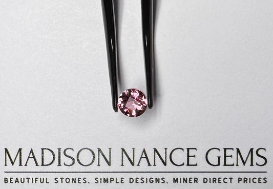 Tourmaline, Pink Round Brilliant, 1.08 cts.