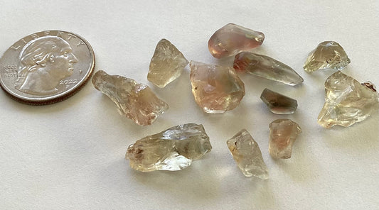 Oregon Sunstone, Facet Grade Rough Parcels - Multicolor, 51.72 cts.