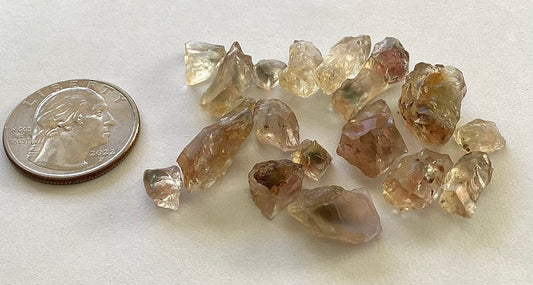 Oregon Sunstone, Facet Grade Rough Parcels - Multicolored, 72.00 cts.