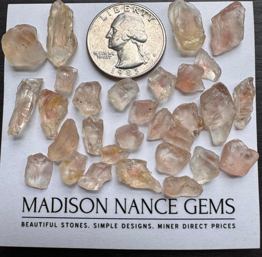 Oregon Sunstone, Pink Facet Grade Rough, 78.18 cts.