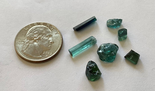 Indicolite Tourmaline, Cab Grade Rough, 11.57 cts.