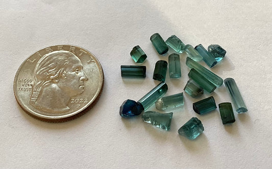 Indicolite Tourmaline, Facet Grade Rough, 12.57 cts.