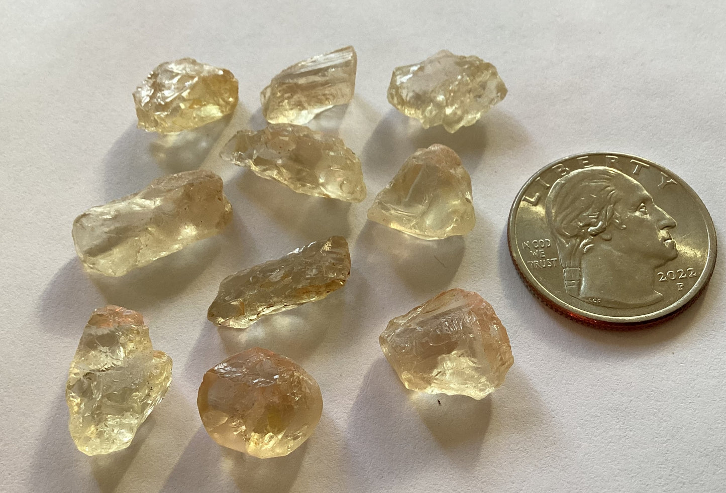 Oregon Sunstone, Facet Grade Rough Parcels - Clear, 5-10 cts. 59.13