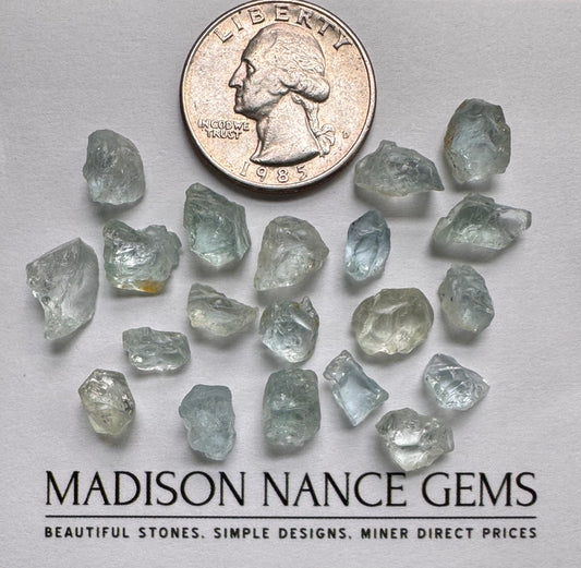 Aquamarine, Facet Grade Rough, 44.85 cts.