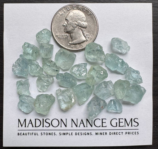 Aquamarine, Decorative Grade Rough, 75.51 cts.
