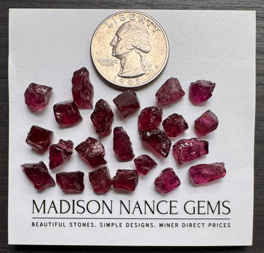 Rhodolite Garnet, Facet Grade Rough, 67.44 cts.