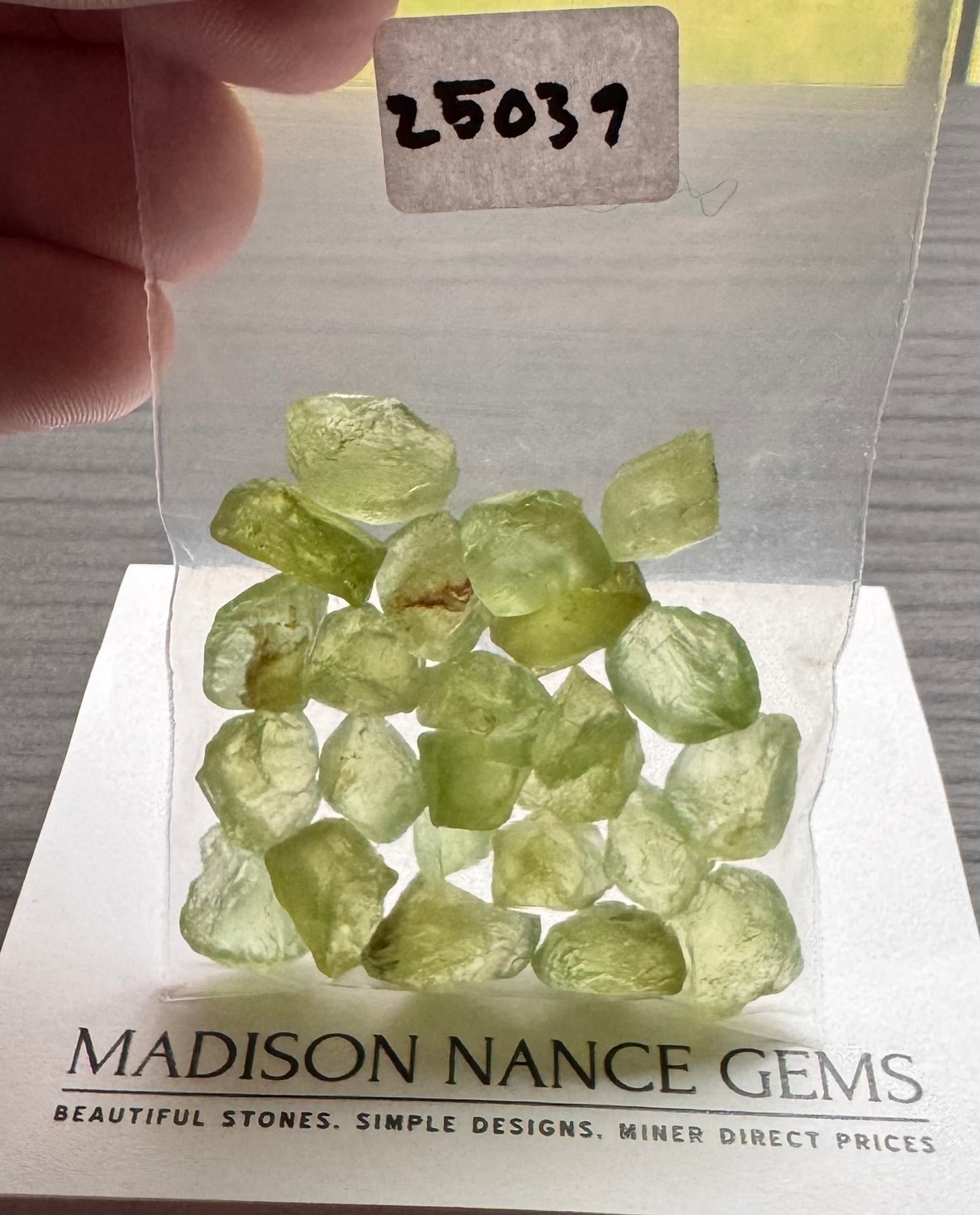 Peridot, Facet Grade Rough, 121.74 cts.