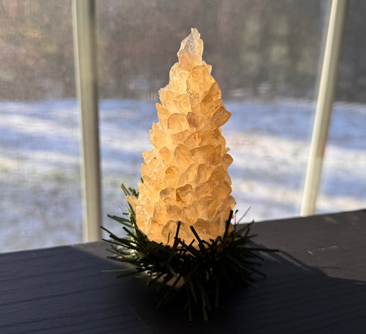 Gemstone Tree Light Decorations, Clear Oregon Sunstone