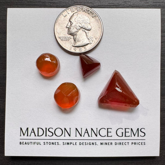 Oregon Fire Opal, Facet Grade Preforms, 36.90 cts.