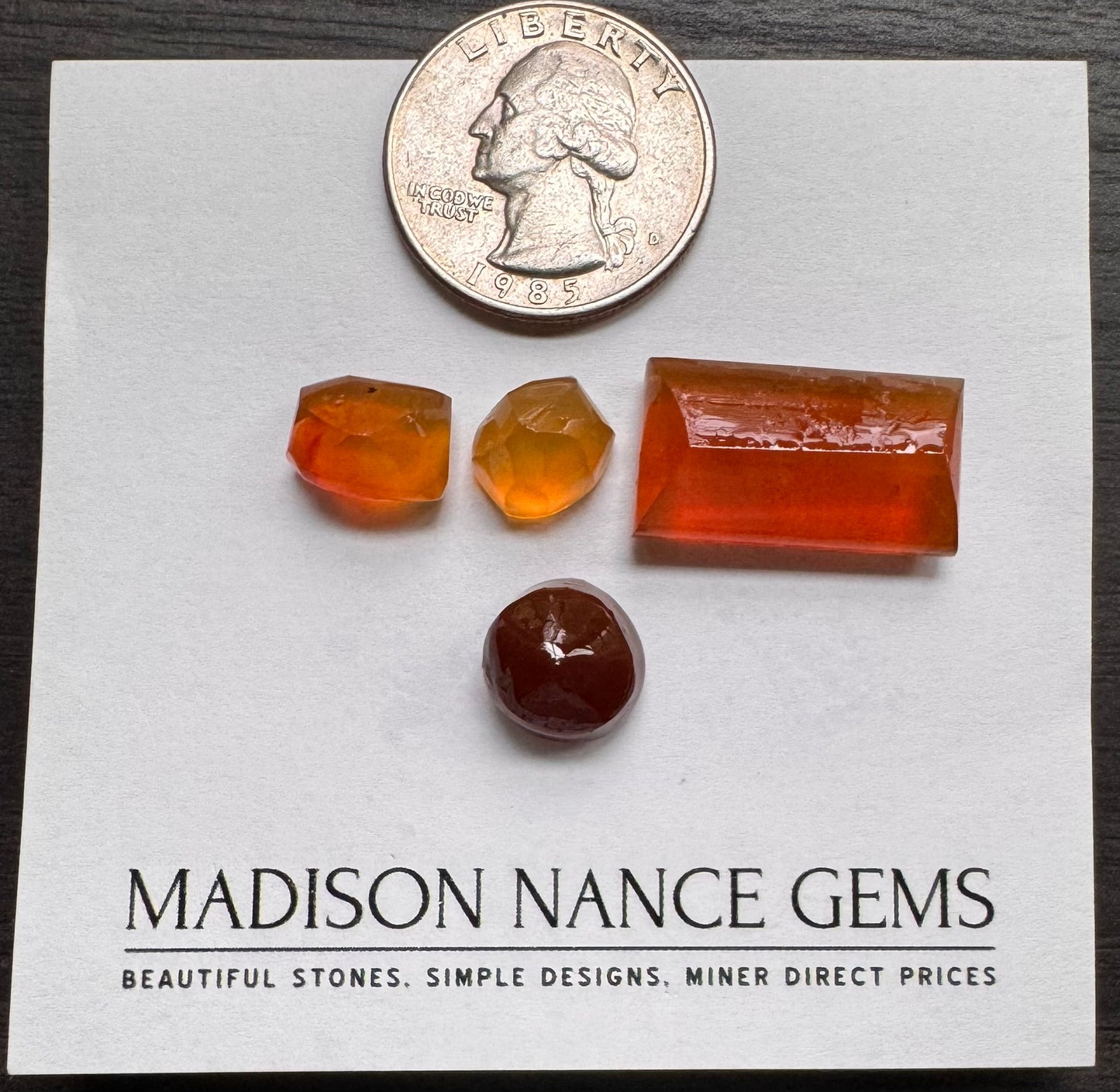 Oregon Fire Opal, Facet Grade Preforms, 33.96 cts.