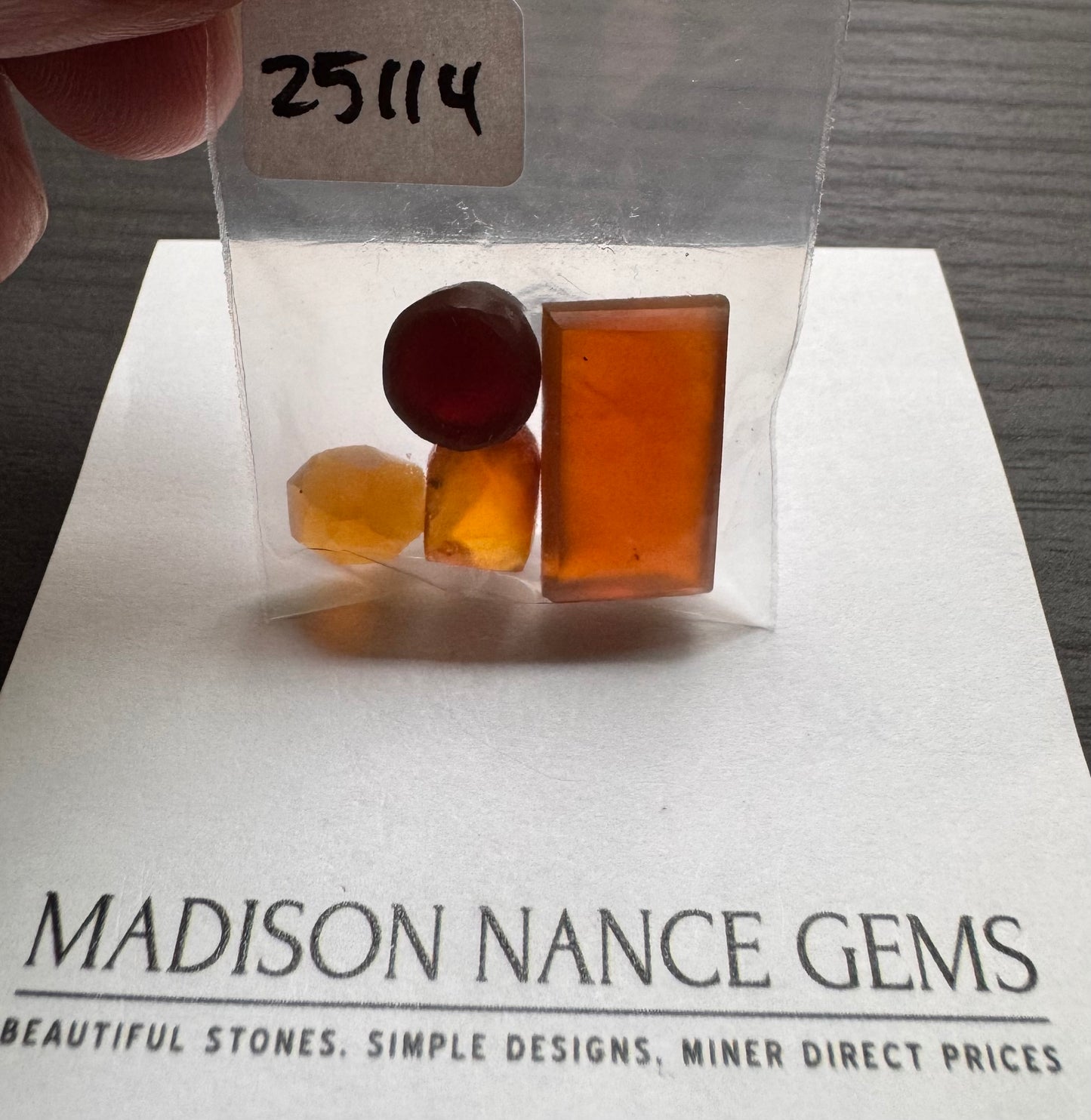 Oregon Fire Opal, Facet Grade Preforms, 33.96 cts.