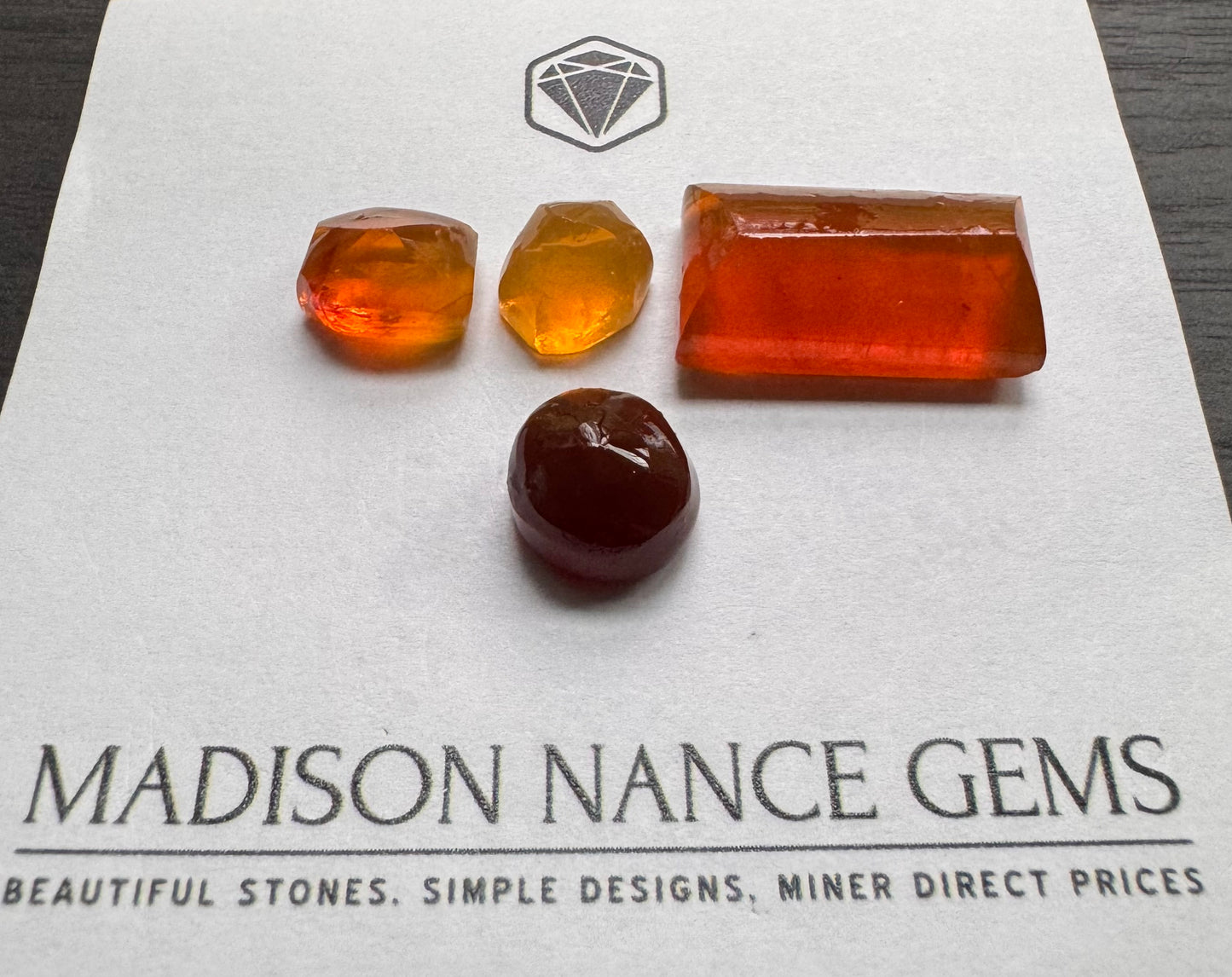Oregon Fire Opal, Facet Grade Preforms, 33.96 cts.