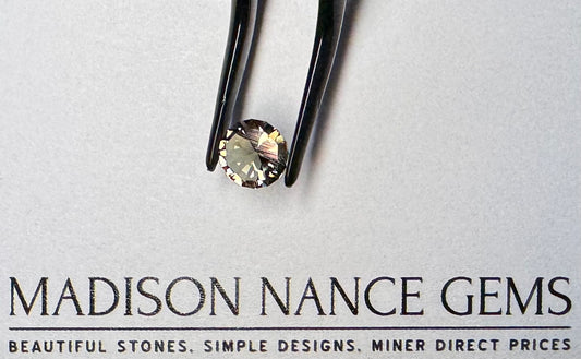 Oregon Sunstone, Teal Dichroic Round Brilliant, 1.16 cts.