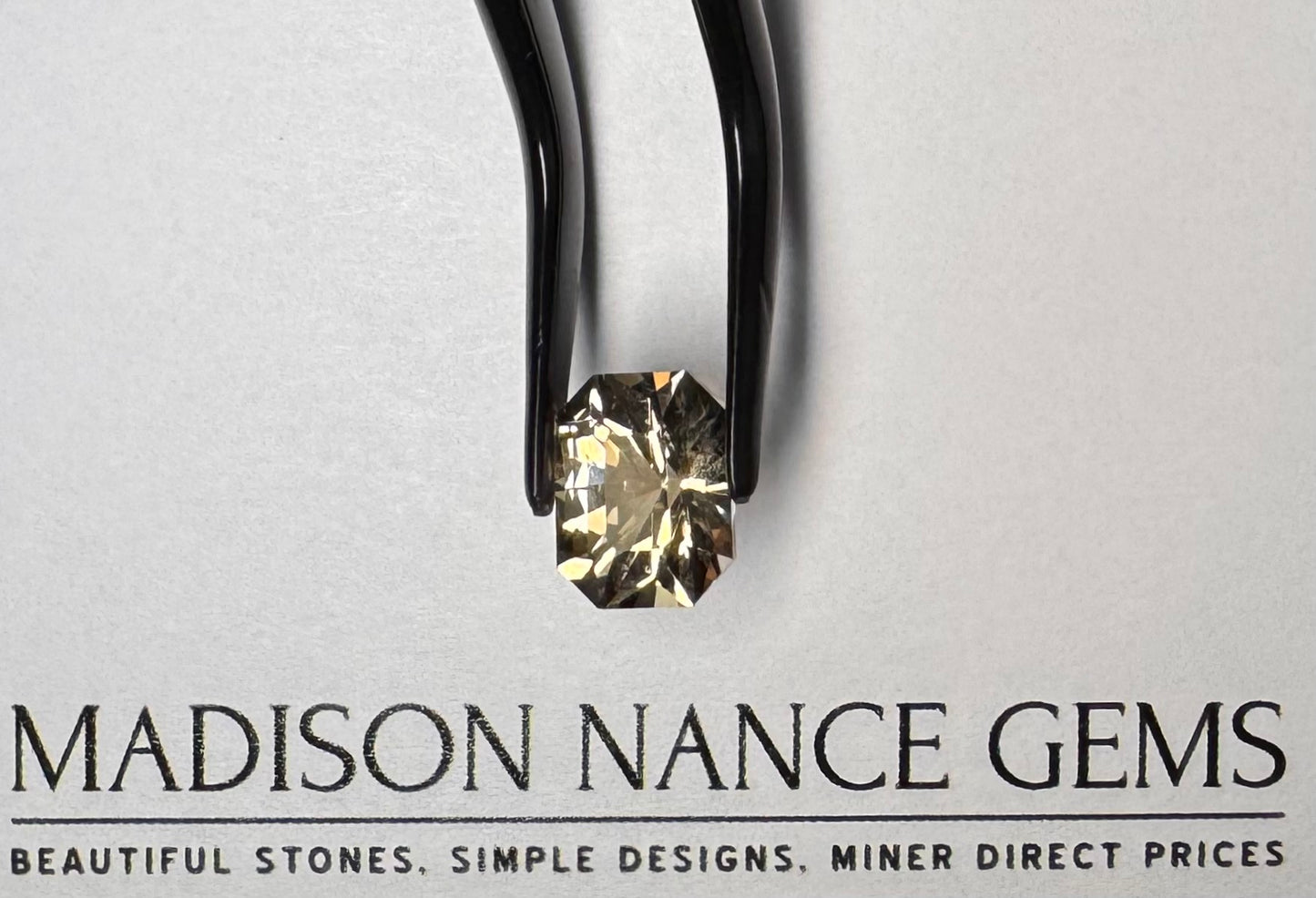 Smoky Quartz, Light Brown Radiant Emerald Cut, 3.35 cts.