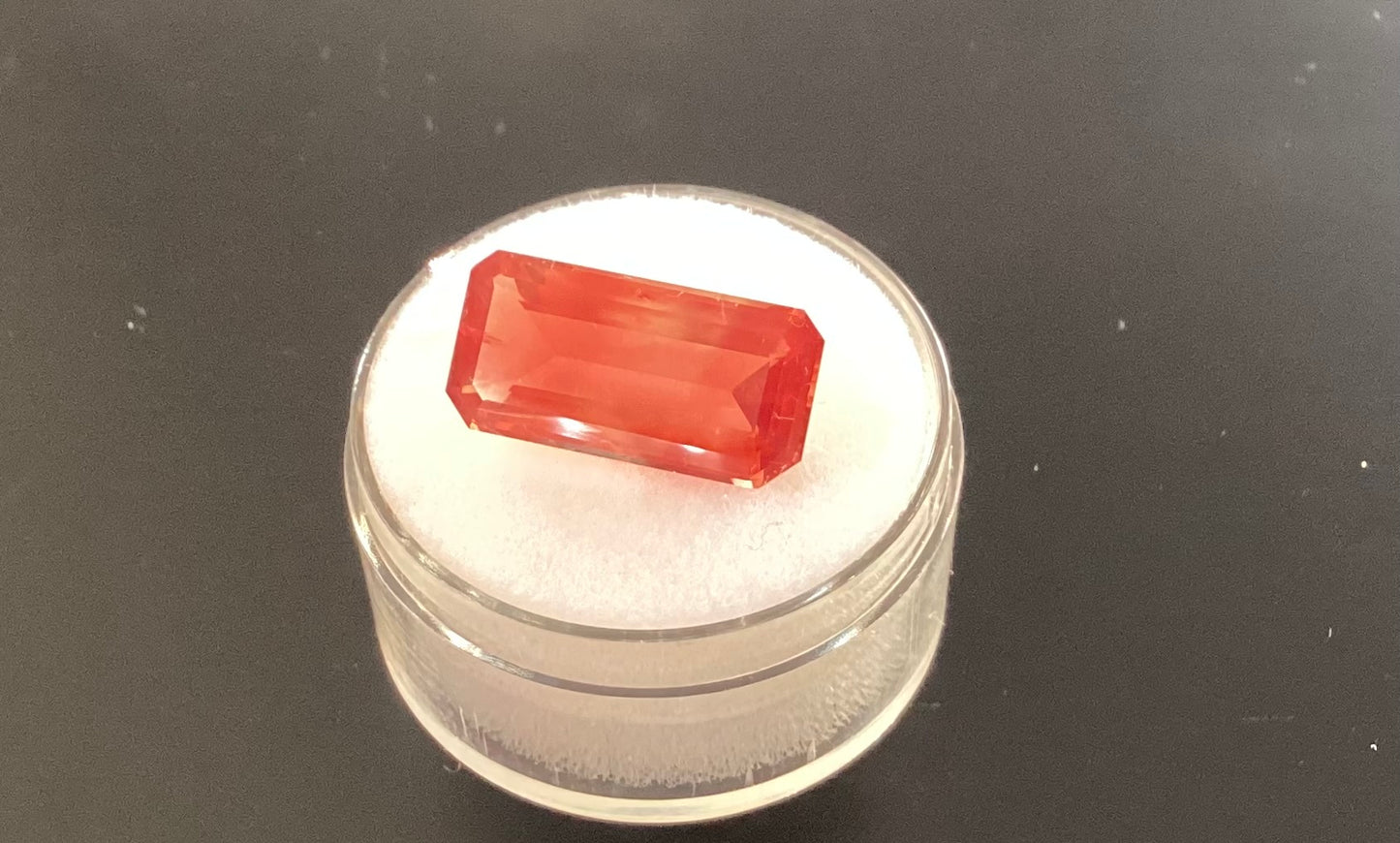 Oregon Sunstone, Red Emerald Cut 5.82 cts.