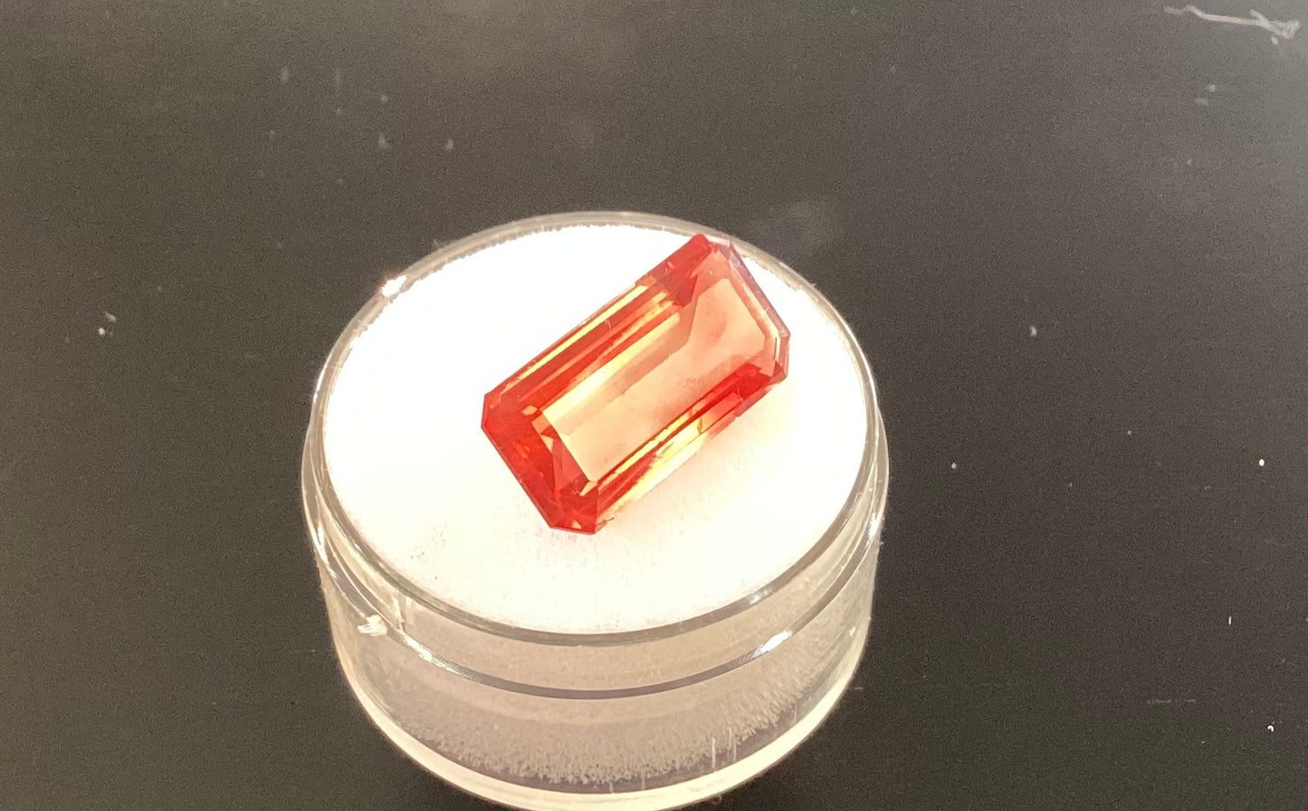 Oregon Sunstone, Red Emerald Cut 5.82 cts.