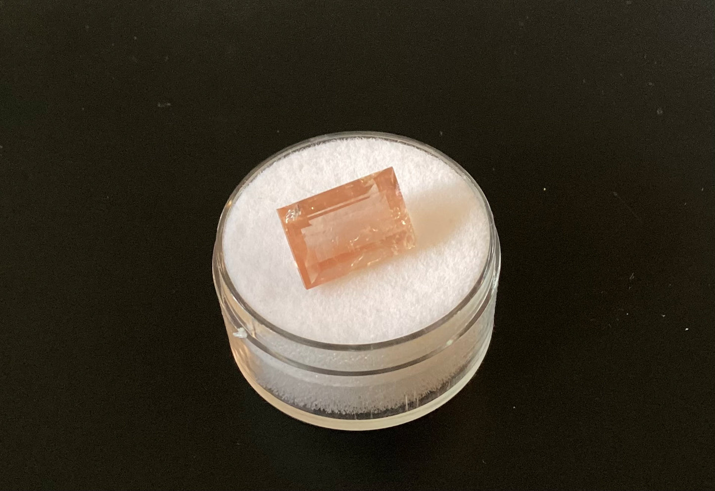 Oregon Sunstone, Orange Peach Rectangle Cut, 4.83 cts.