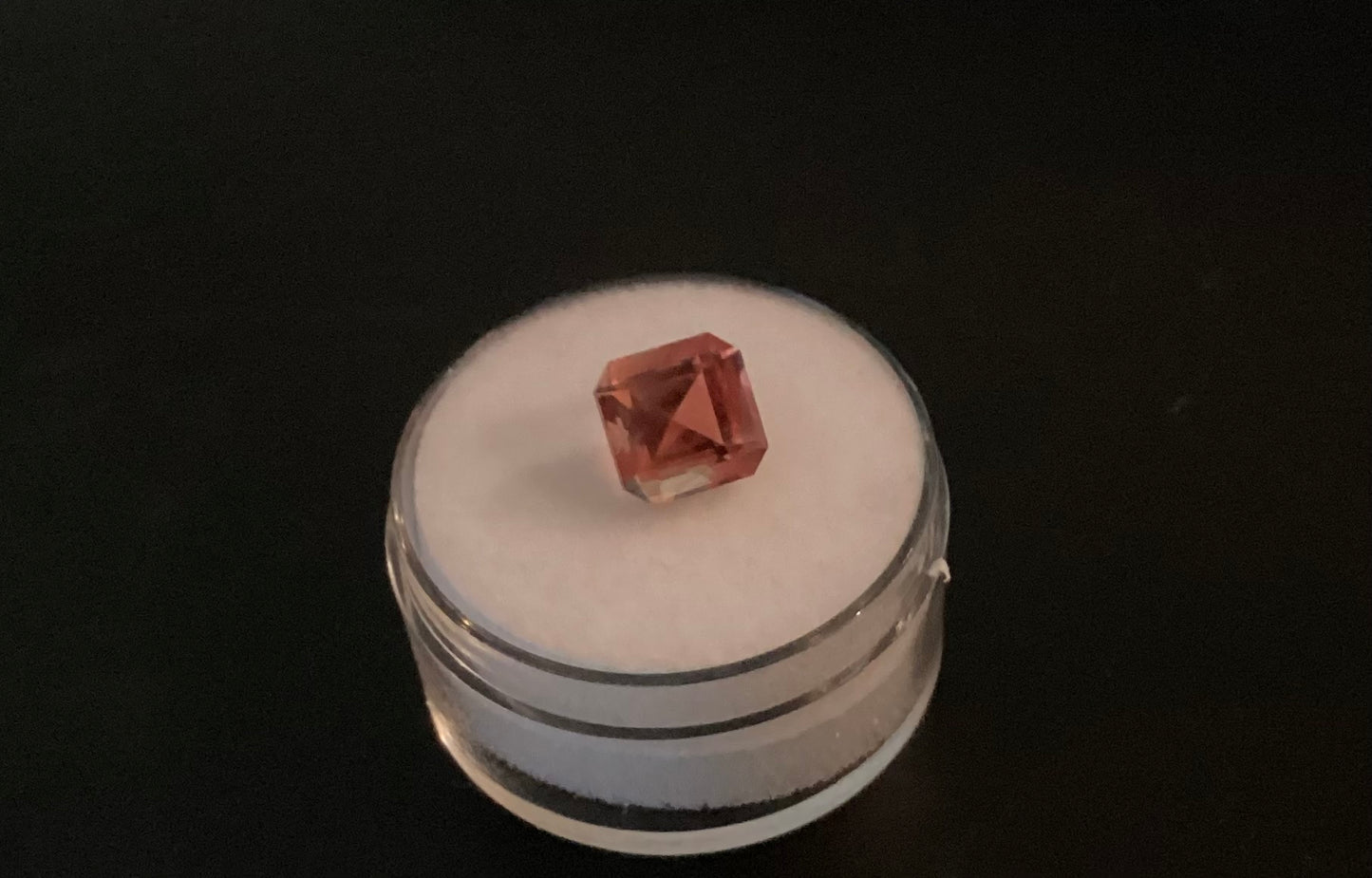 Oregon Sunstone, Red Square Cut, 2.35 cts.