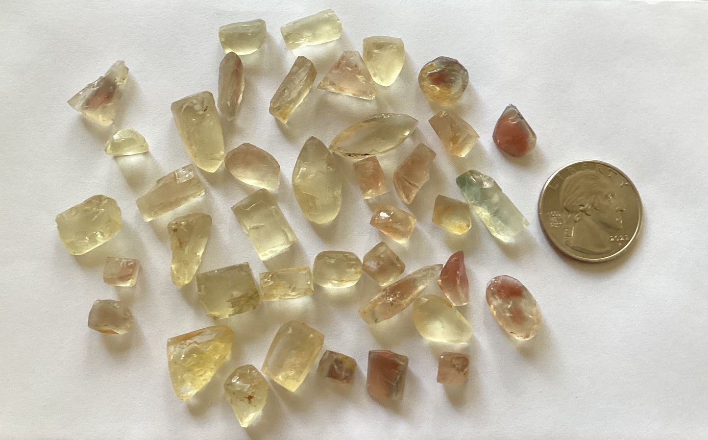 Oregon Sunstone, Cab Grade Rough Parcels - Color, Schiller, Clear, 206 cts.