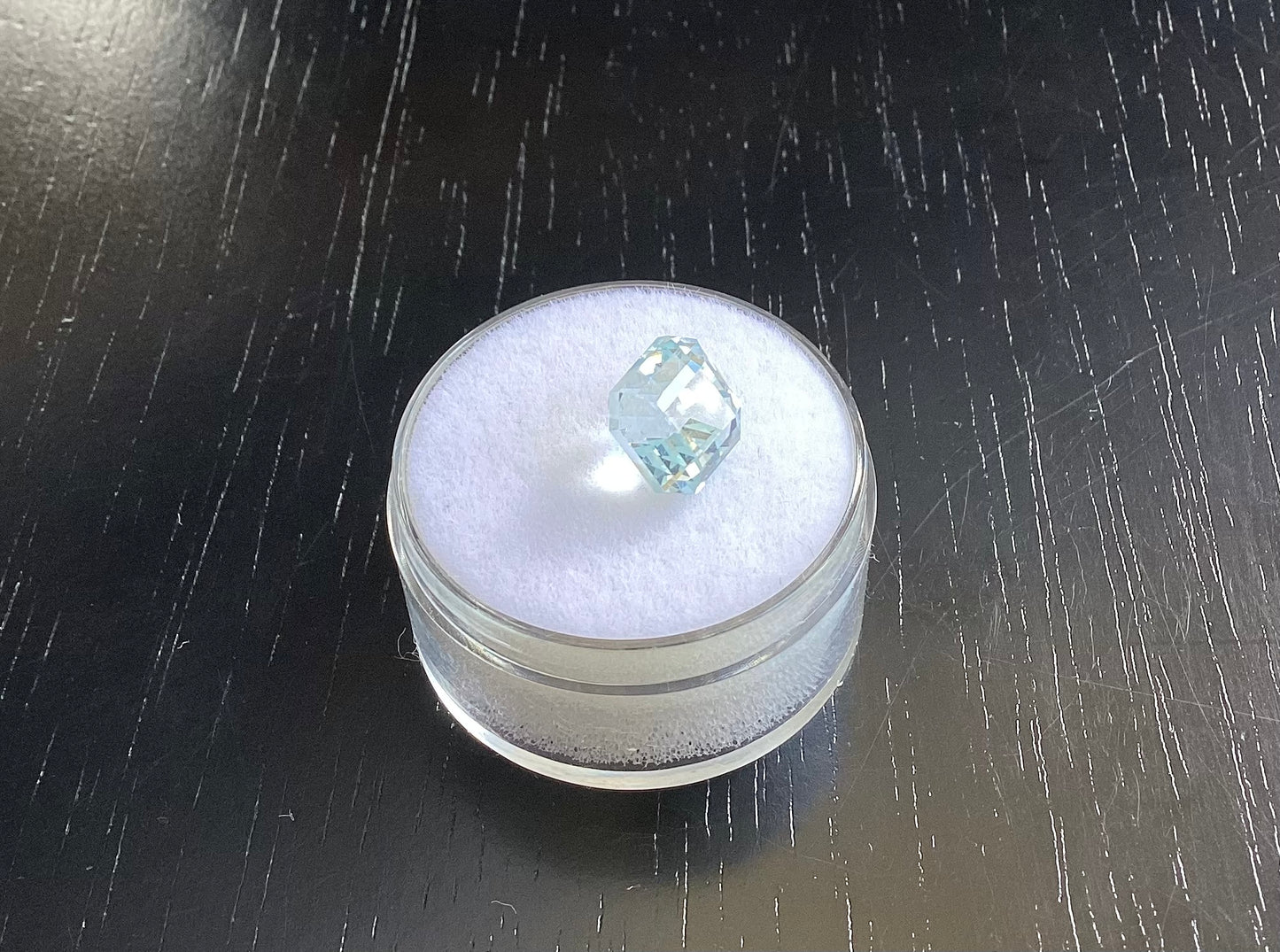 Aquamarine, Light Blue Square Stepped Cut, 3.02 cts.