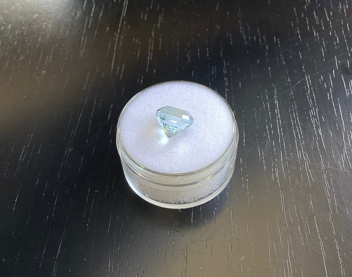 Aquamarine, Light Blue Square Stepped Cut, 3.02 cts.