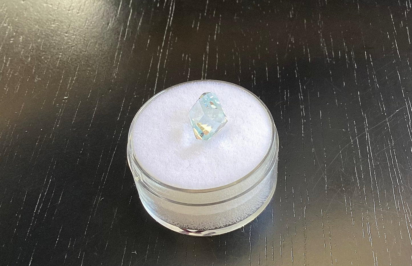 Aquamarine, Light Blue Square Stepped Cut, 3.02 cts.