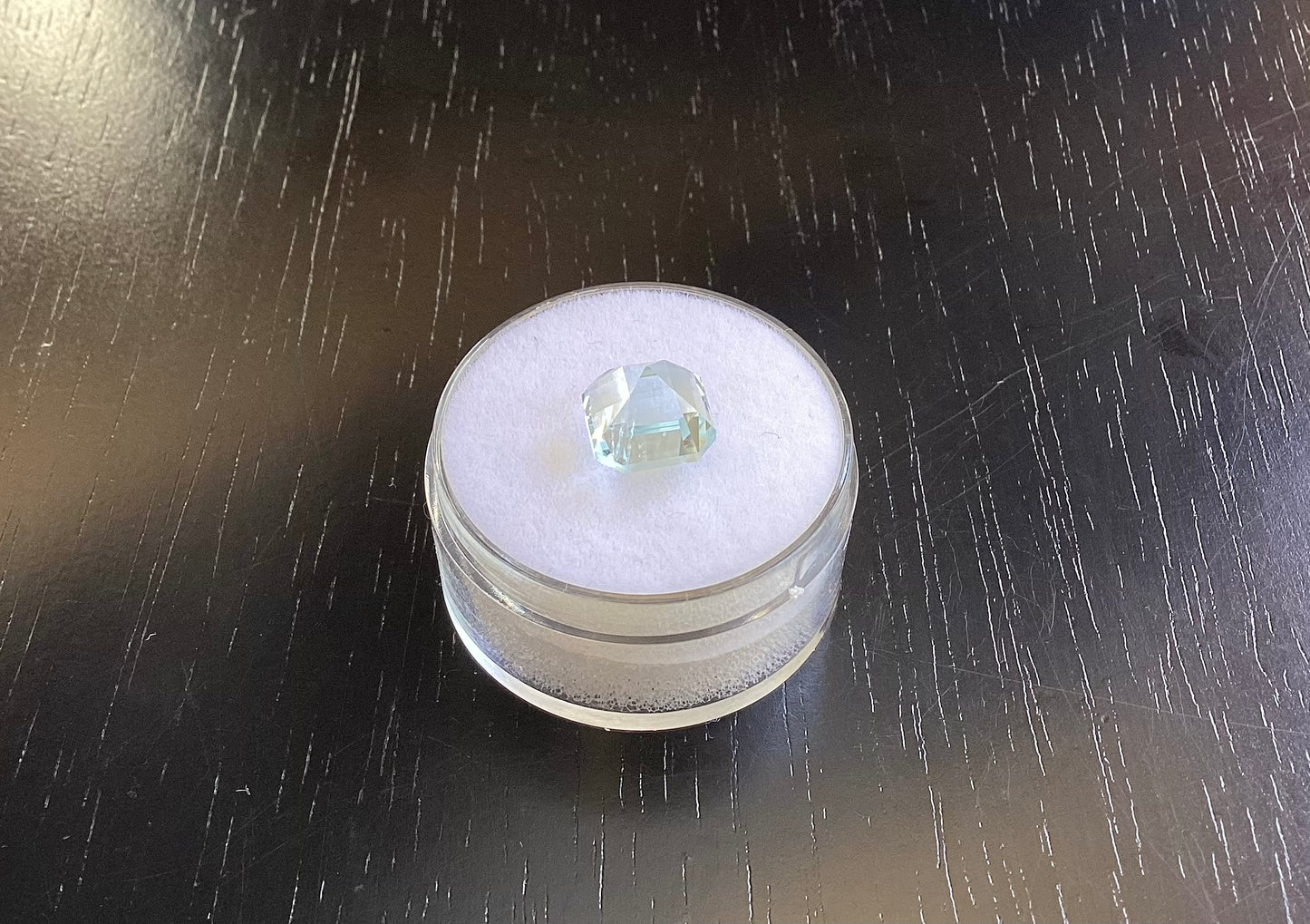 Aquamarine, Light Blue Square Stepped Cut, 3.02 cts.