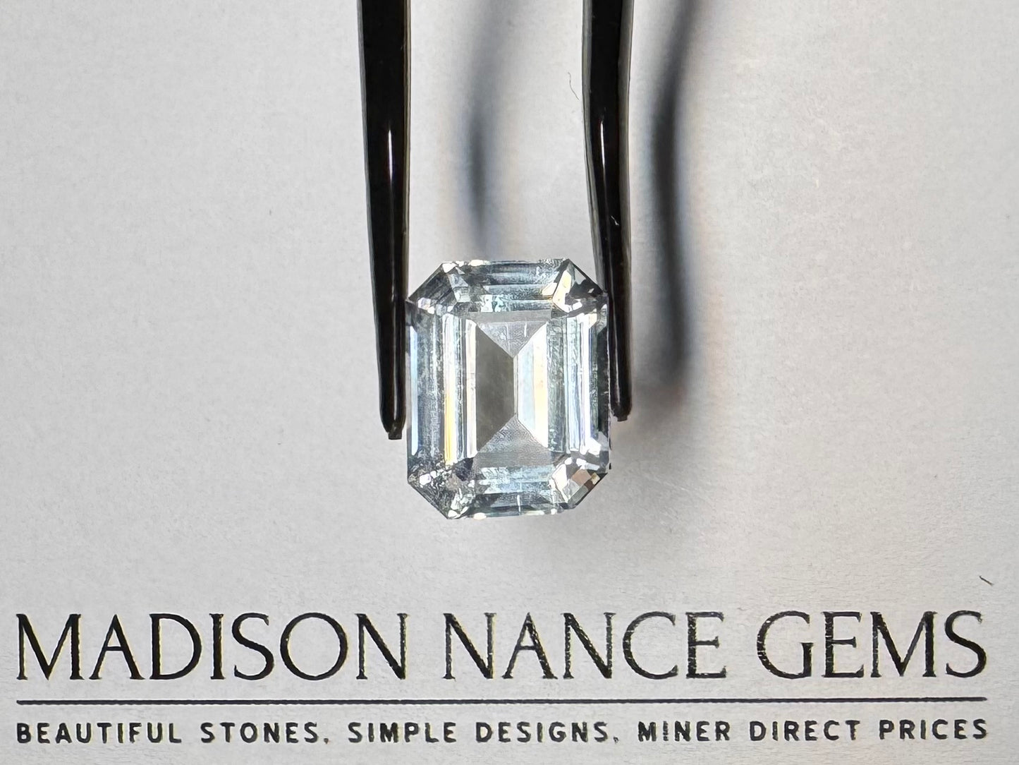 Aquamarine, Light Blue Emerald Cut, 7.19 cts.