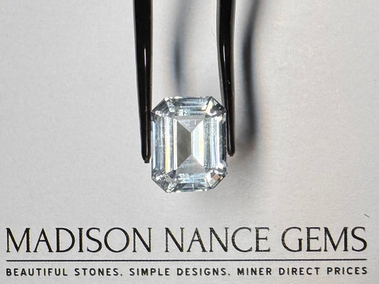 Aquamarine, Light Blue Emerald Cut, 7.19 cts.