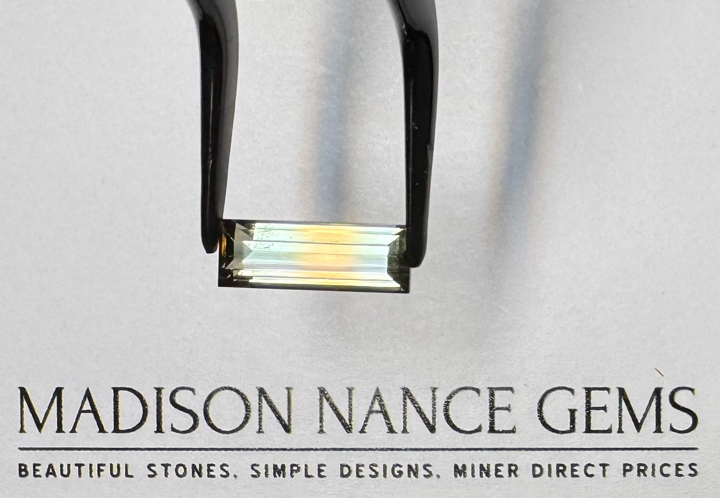 Tourmaline, Light Blue Green Baguette, 3.12 cts