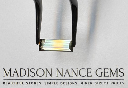 Tourmaline, Light Blue Green Baguette, 3.12 cts