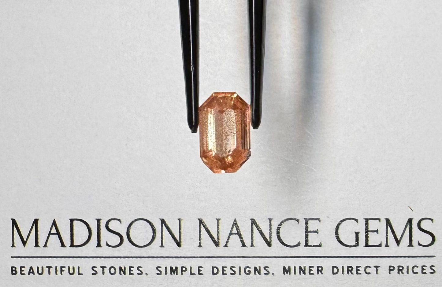 Oregon Sunstone, Bubblegum Pink Emerald Cut, 1.79 cts.