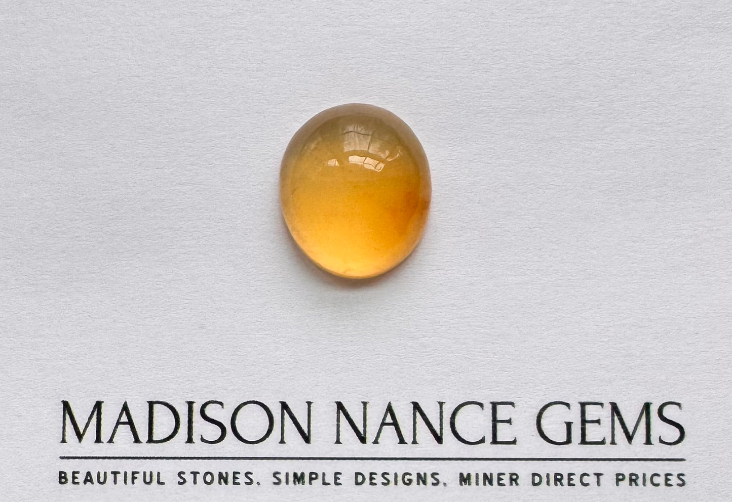 Southern Oregon Fire Opal, Yellow Cabochon, 11.75 cts.
