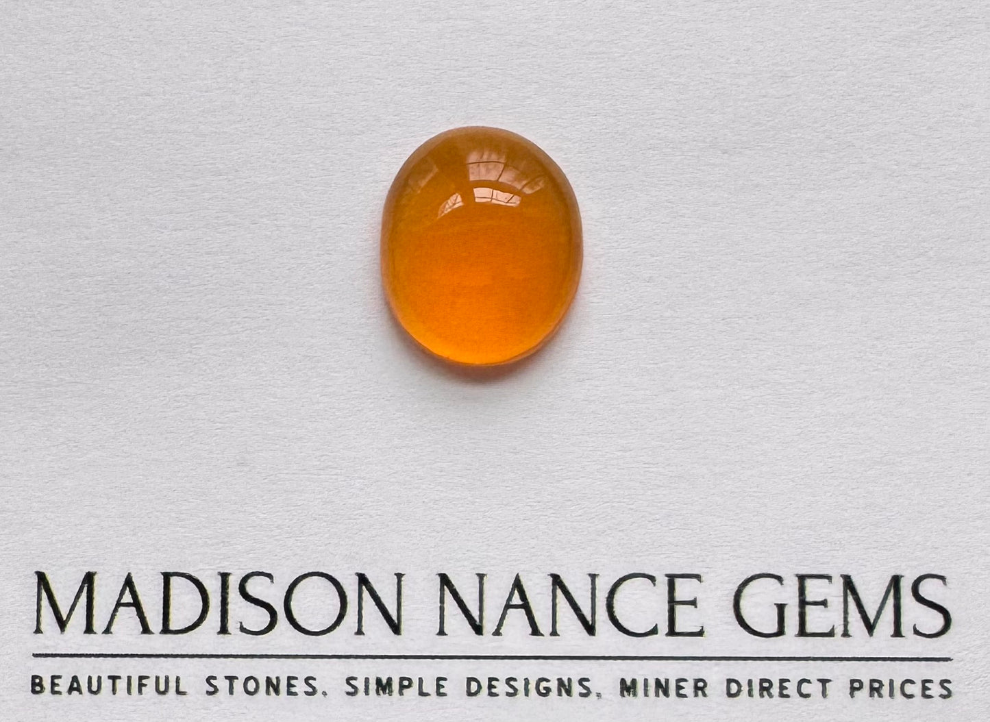 Southern Oregon Fire Opal, Orange Cabochon, 7.77 cts.