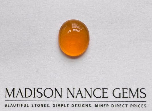 Southern Oregon Fire Opal, Orange Cabochon, 7.77 cts.