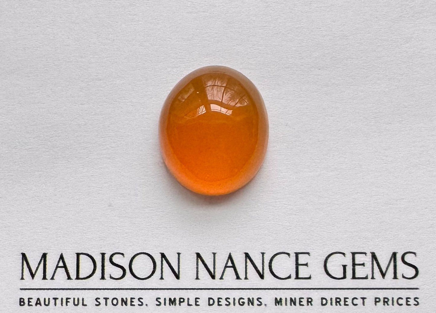 Southern Oregon Fire Opal, Orange Cabochon, 20.70 cts.