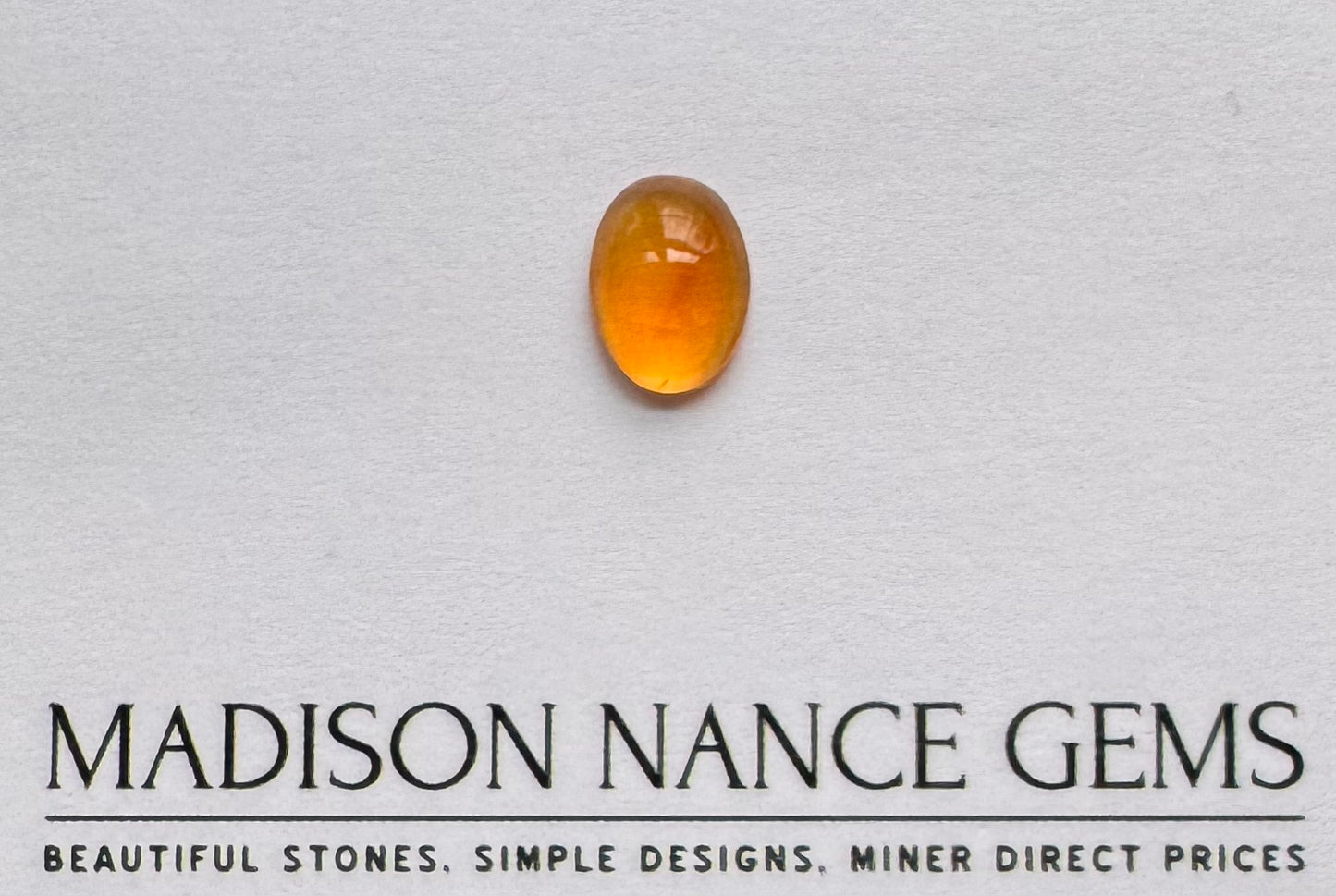 Southern Oregon Fire Opal, Yellow and Orange Cabochon, 2.06 cts.