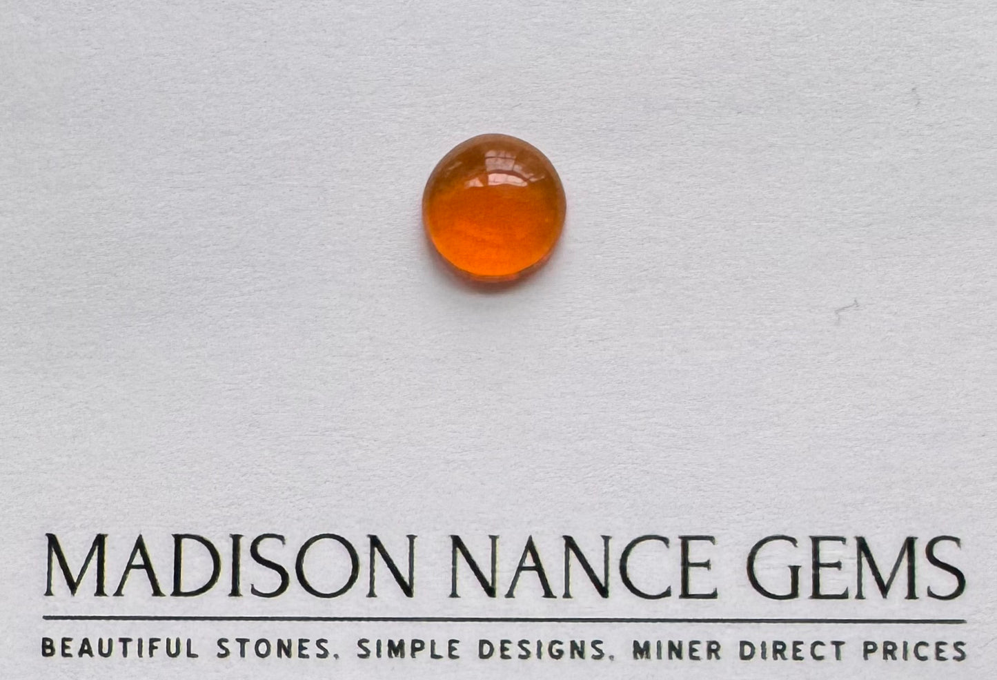 Southern Oregon Fire Opal, Orange Cabochon, 2.48 cts.