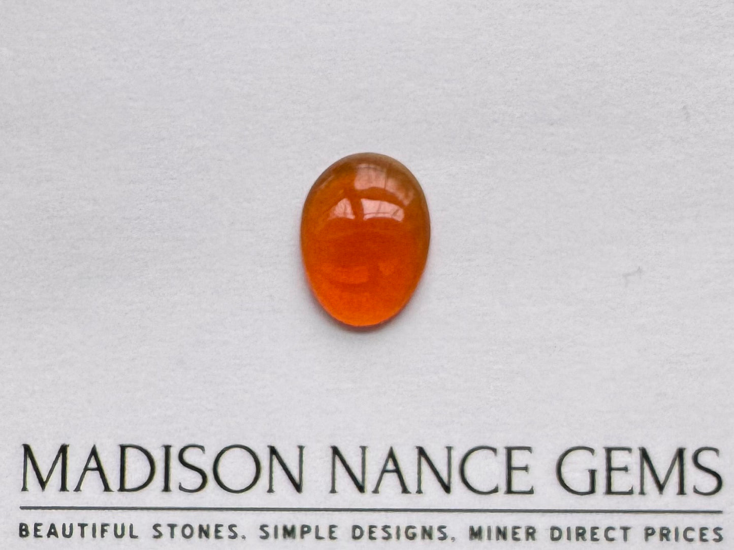 Southern Oregon Fire Opal, Orange Cabochon, 4.06 cts.